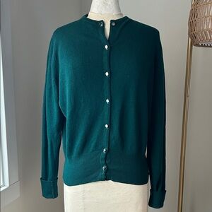 Vintage Hadley Dark Green Cashmere Cardigan
